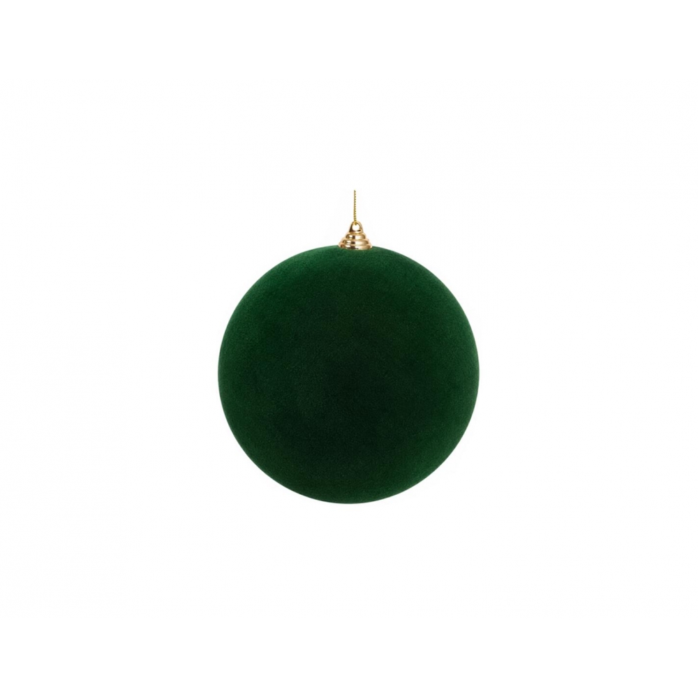 Μπάλα πράσινη βελουτέ Φ15cm Plastona 00.01.13083