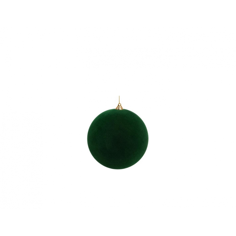 Μπάλα πράσινη βελουτέ Φ10cm s/4 Plastona 00.01.13092