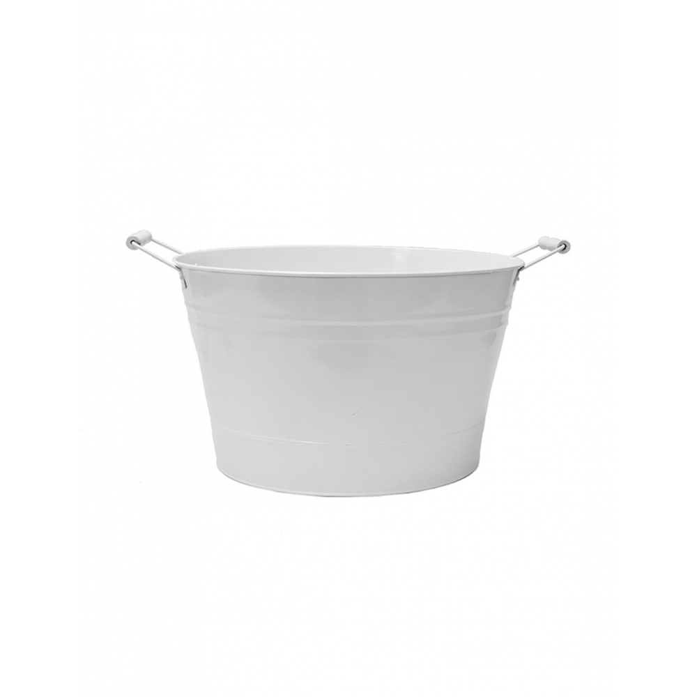 Κουβάς οβάλ λευκό χρ. 35Χ25Χ20εκ. Plastona 00.05.5962A