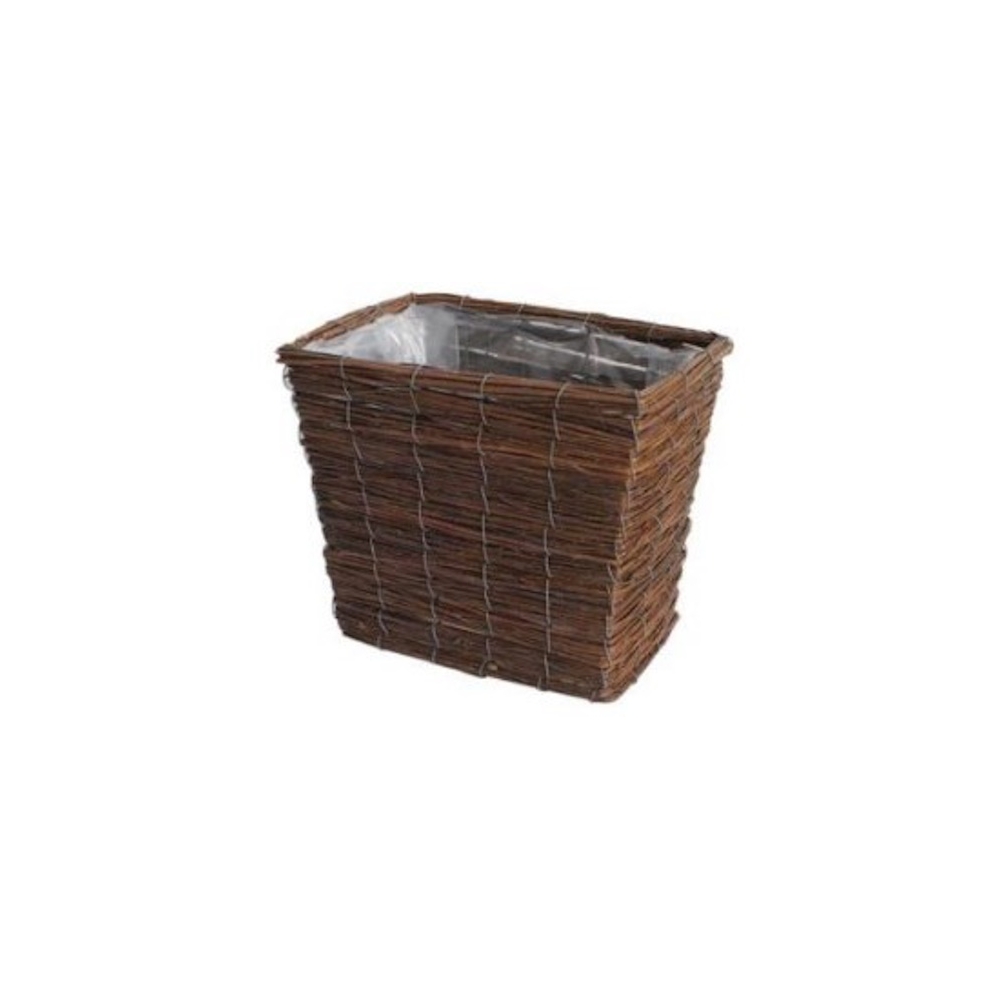 Καλάθι / κασπώ Ιτιά φυσικό με νάυλον 31x31x26CM Plastona 00.06.61419