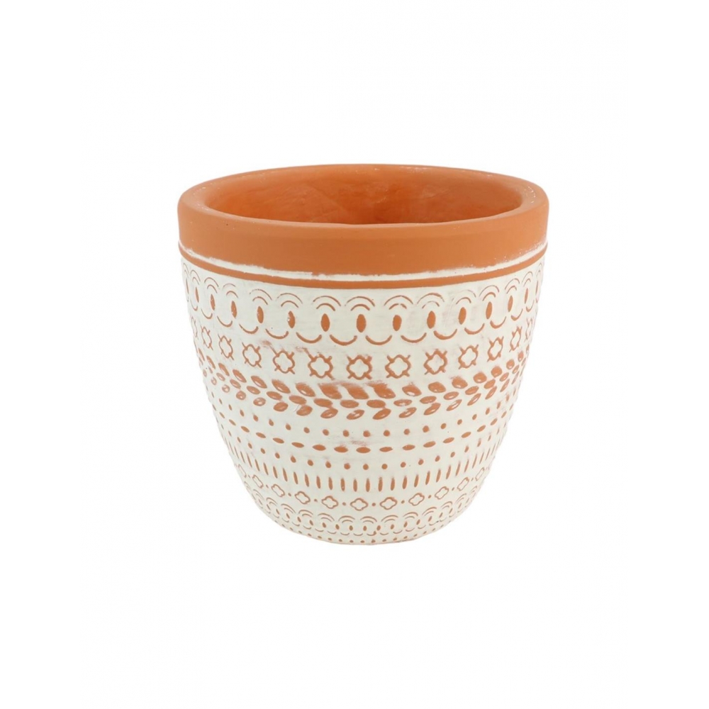 Κασπώ κεραμ.terracotta με λευκό σχ. 13,5Χ12,5 Plastona 012.776306583