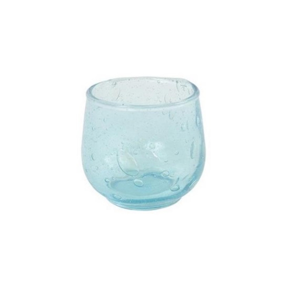 Κηροπήγιο γυάλινο ποτήρι μπλε Φ7,5Χ7CM Plastona 013.803691