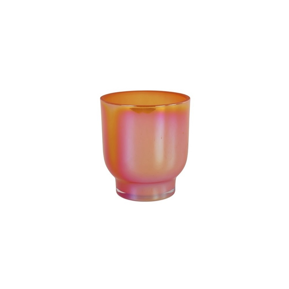 Κηροπήγιο γυαλ. πορτοκαλί 9x10cm Plastona 013.804133