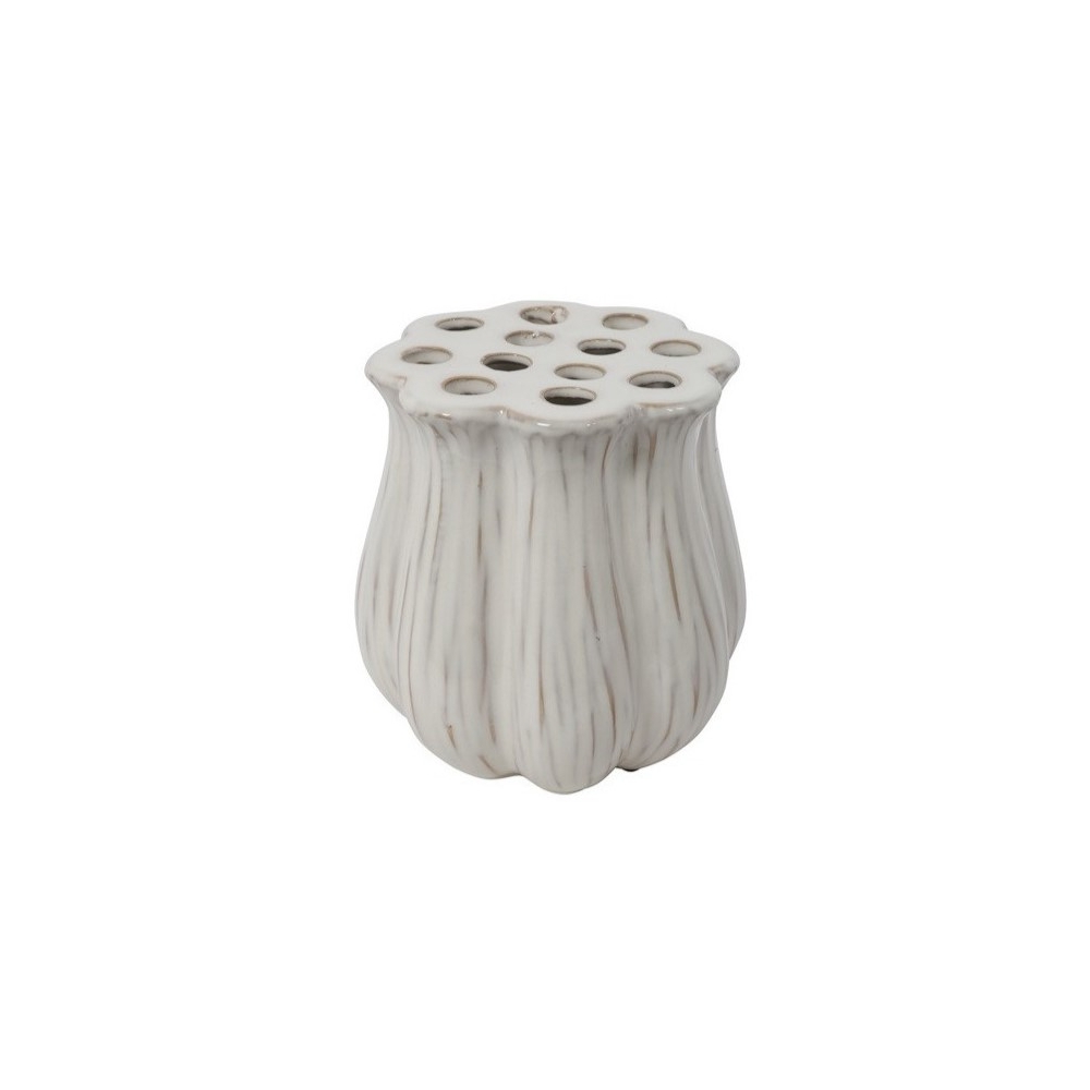Βαζο κεραμ.lotus λευκό 20Χ22 Plastona 013.820136