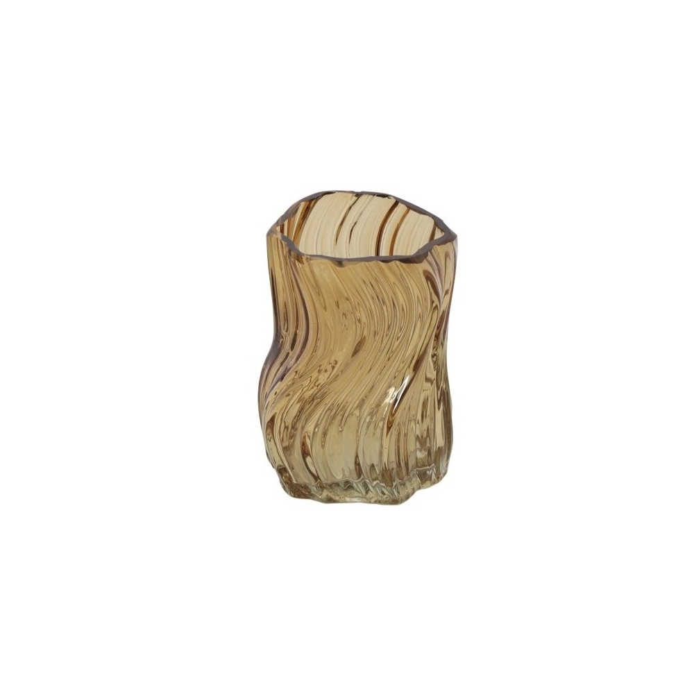 Κηροπήγιο γυαλ.καφέ 8x8x10,5CM Plastona 013.825552