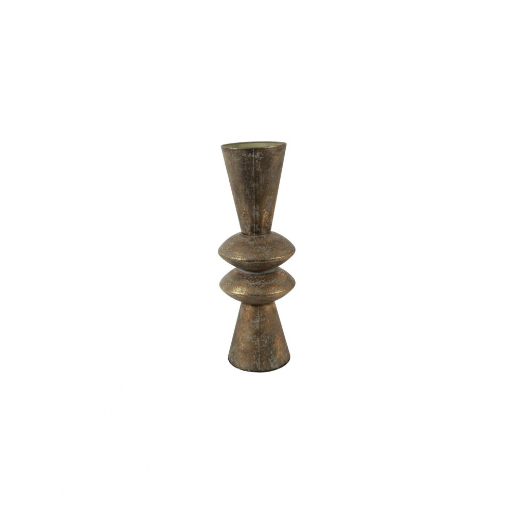 Βάζο μεταλλικό χρυσό σκούρο 23,5x66cm Plastona 013.835325