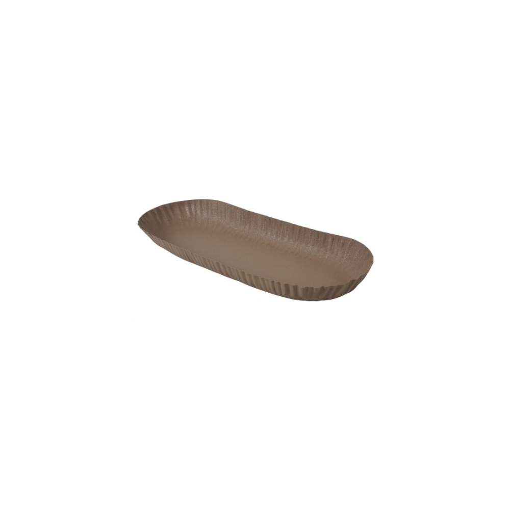 Πιατέλα μεταλλική καφέ 43x17,5x4cm Plastona 013.835462