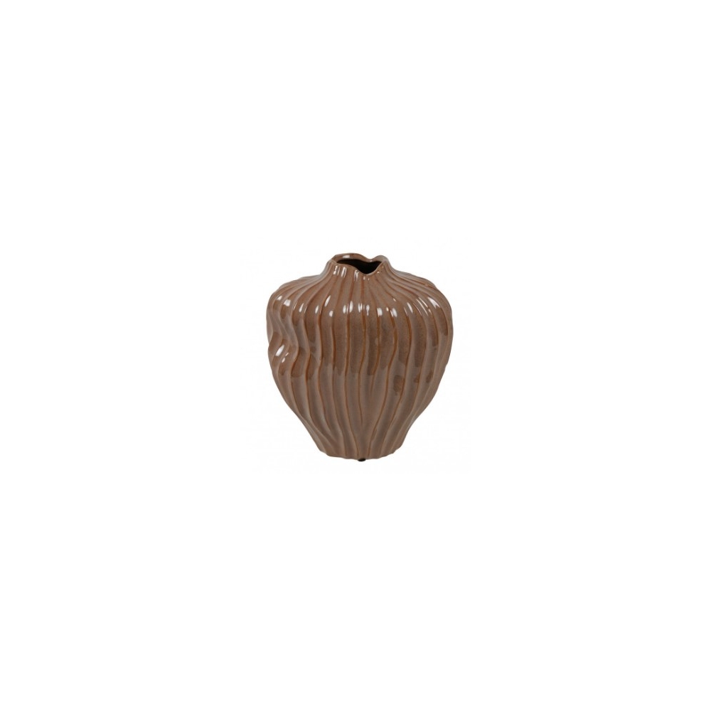 Βάζο κεραμικό καφέ 30x19x35cm Plastona 013.836627