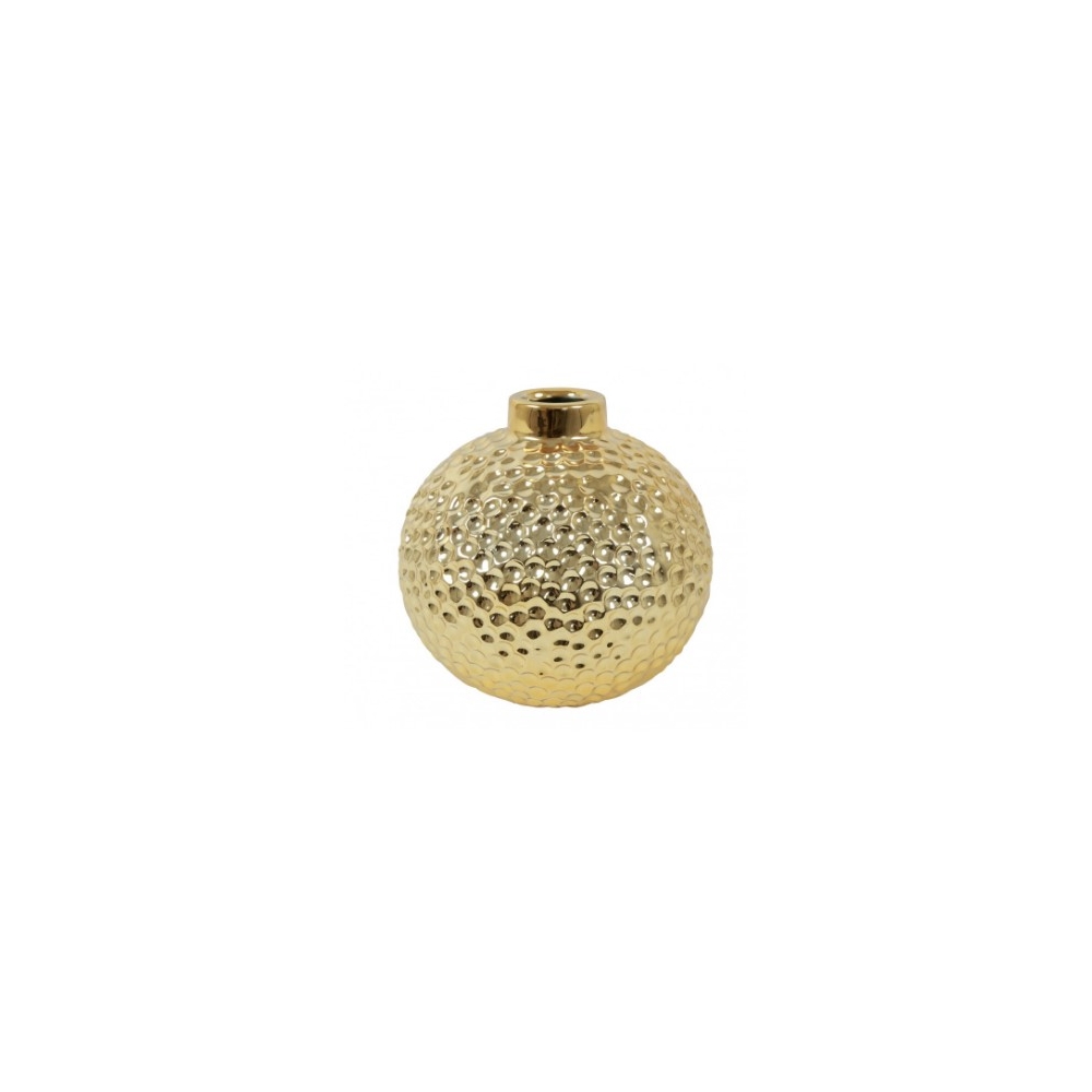 Βάζο μπάλα κεραμικό χρυσό 12x11,5cm Plastona 013.836808