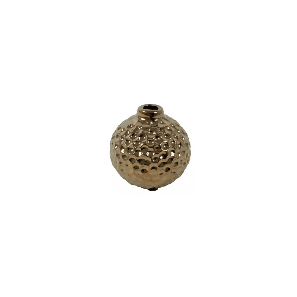 Βάζο μπάλα κεραμικό μπρονζέ 8,5x8cm Plastona 013.836815