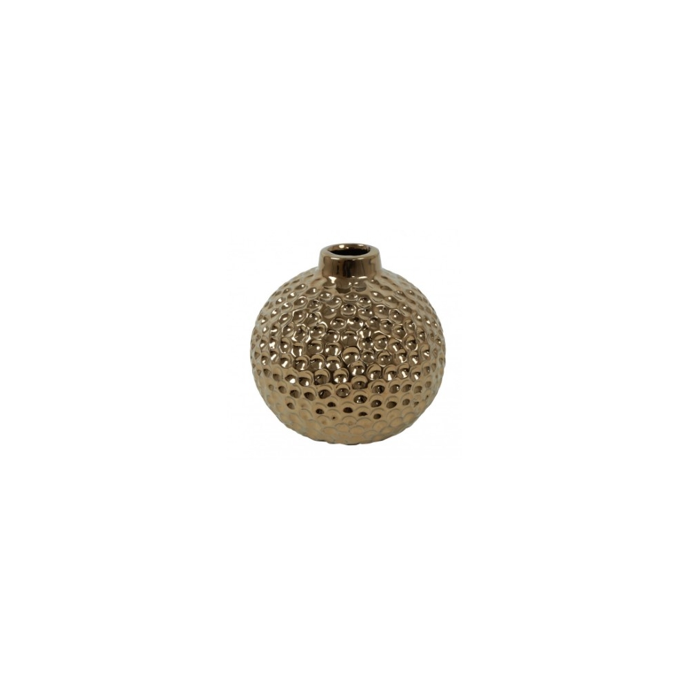 Βάζο μπάλα κεραμικό μπρονζέ 12x11,5cm Plastona 013.836816
