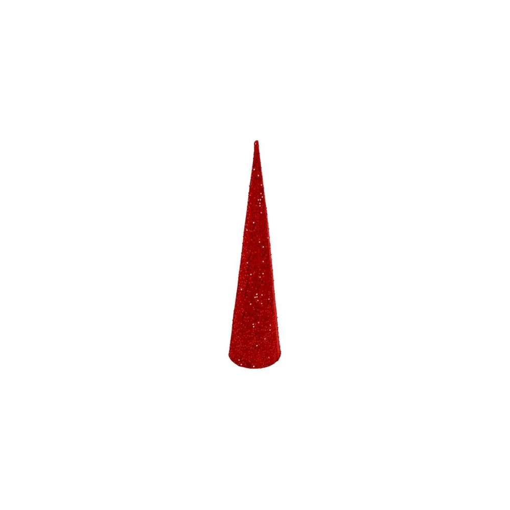 Δέντρο κωνικό παγιέτα κόκκινο 20x80cm Plastona 013.837483