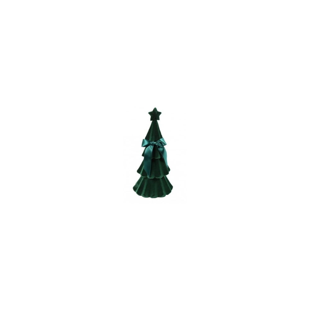 Δέντρο βελουτέ πράσινο 13x13x30,5cm Plastona 013.838065