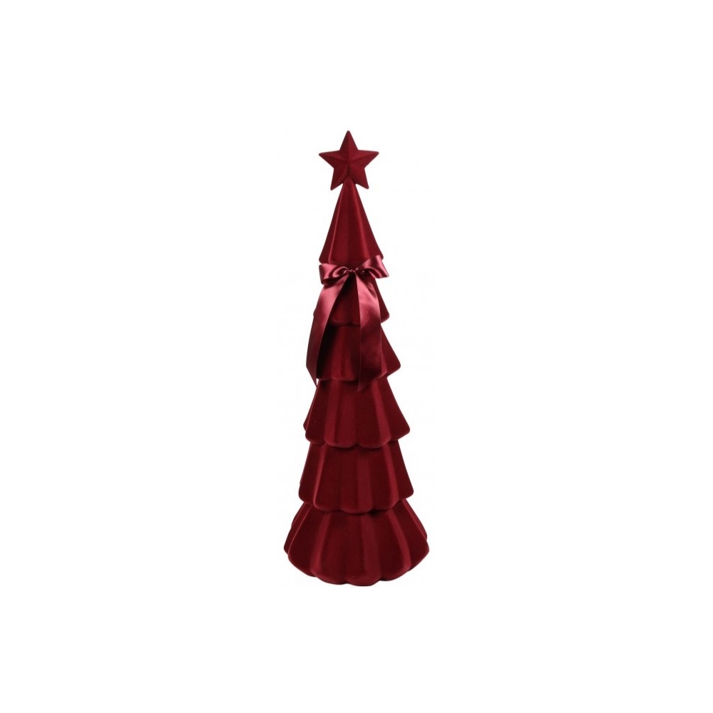 Δέντρο βελουτέ κόκκινο 24x24x76cm Plastona 013.838075