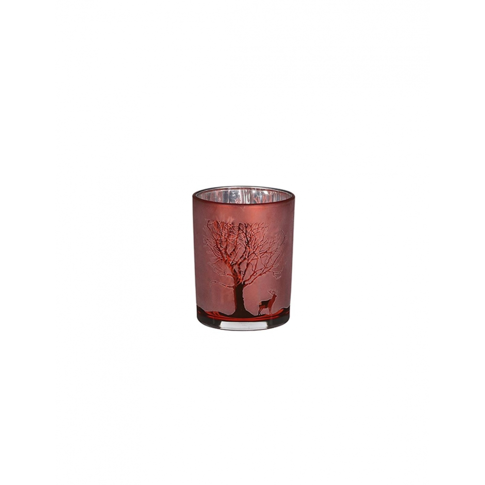 Κηροπήγιο γυαλ.κόκκινο χρ. 10Χ12,5 Plastona 02.1103874