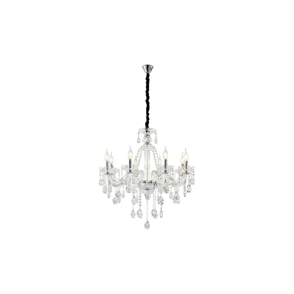 Artekko Chandelier Zara Πολυέλαιος 8φωτος Ε14 με Διάφανο Κρύσταλλο (70x70x100)cm Artekko 023-3022