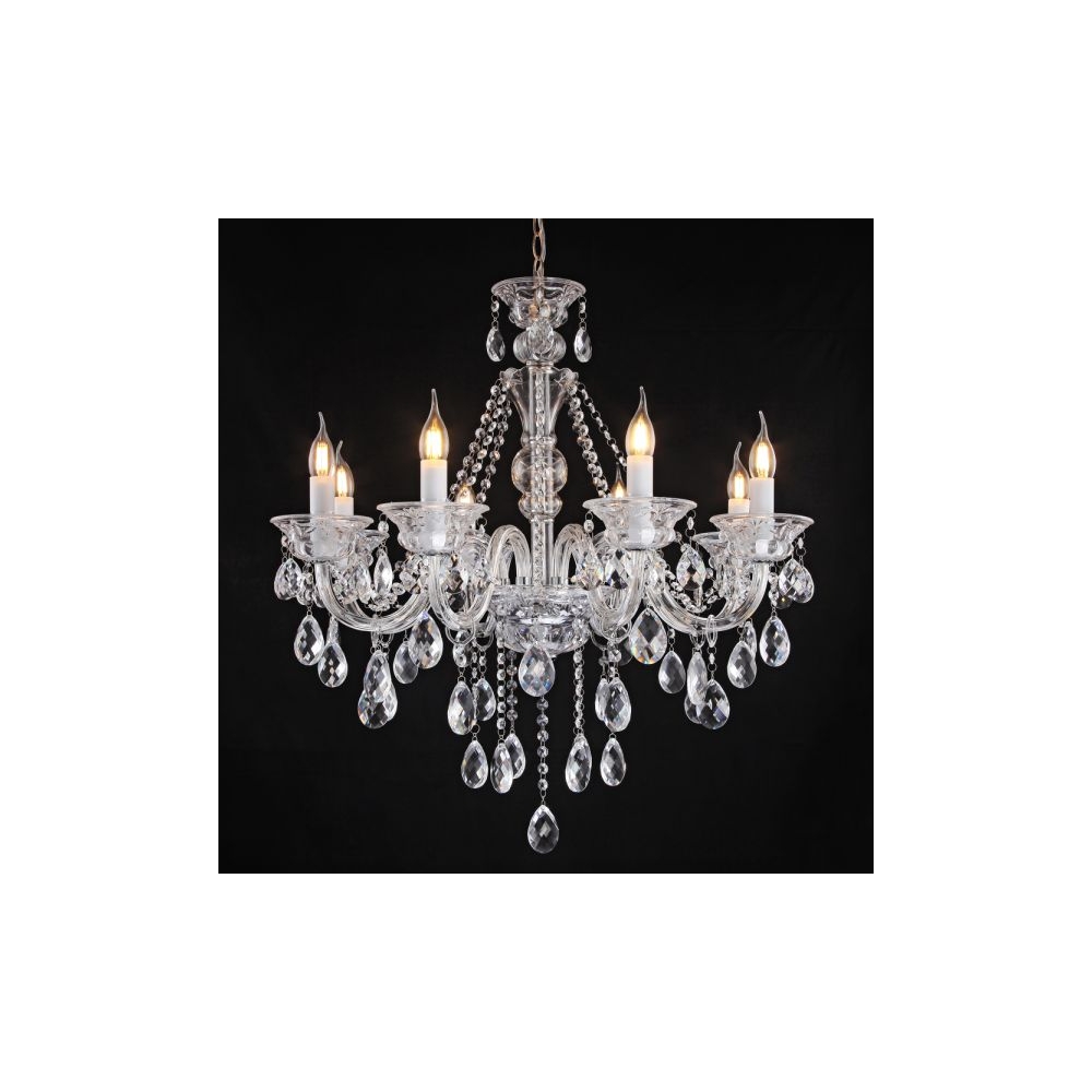 Artekko Chandelier Rea Πολυέλαιος 8φωτος Ε14 με Διάφανο Κρύσταλλο (73x73x100)cm Artekko 023-3028