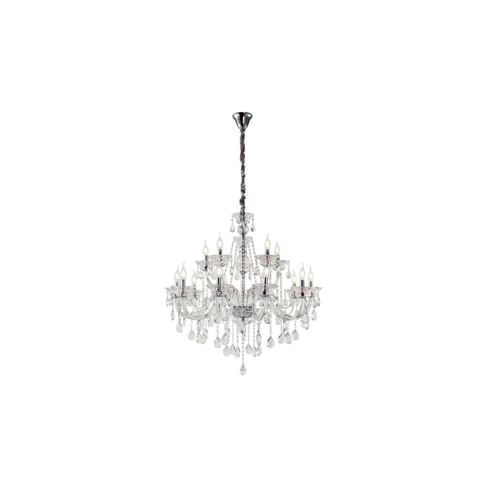Artekko Chandelier Rea Πολυέλαιος 15φωτος Ε14 με Διάφανο Κρύσταλλο (87x87x100)cm Artekko 023-3029