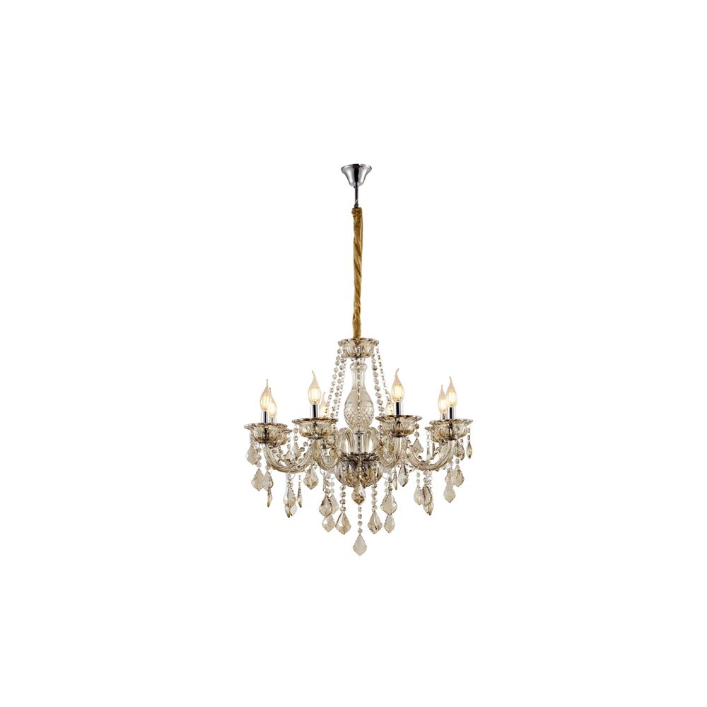 Artekko Chandelier Champ Πολυέλαιος 8φωτος Ε14 Σαμπανιζέ Κρύσταλλο (65x65x100)cm Artekko 023-3033
