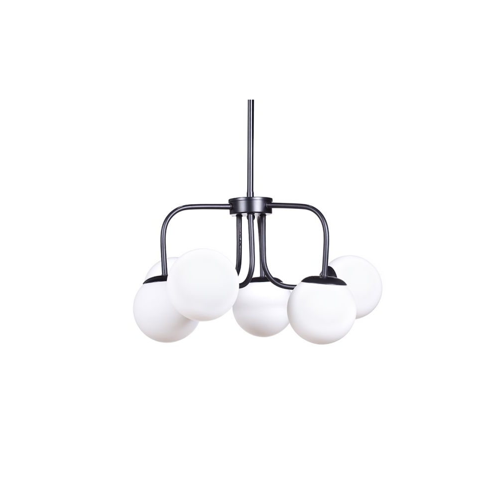 Artekko Tube Φωτιστικό 6φωτο Μεταλλικό Μαύρο (50x50x60)cm Artekko 023-3076