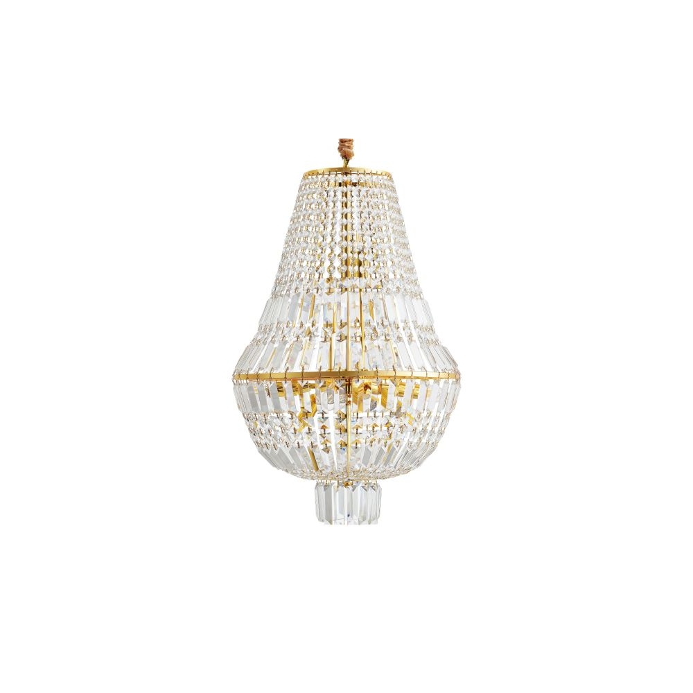 Artekko Chandelier Πολυέλαιος 8φωτος Ε14 με Διάφανο Κρύσταλλο (46x46x74)cm Artekko 023-3246