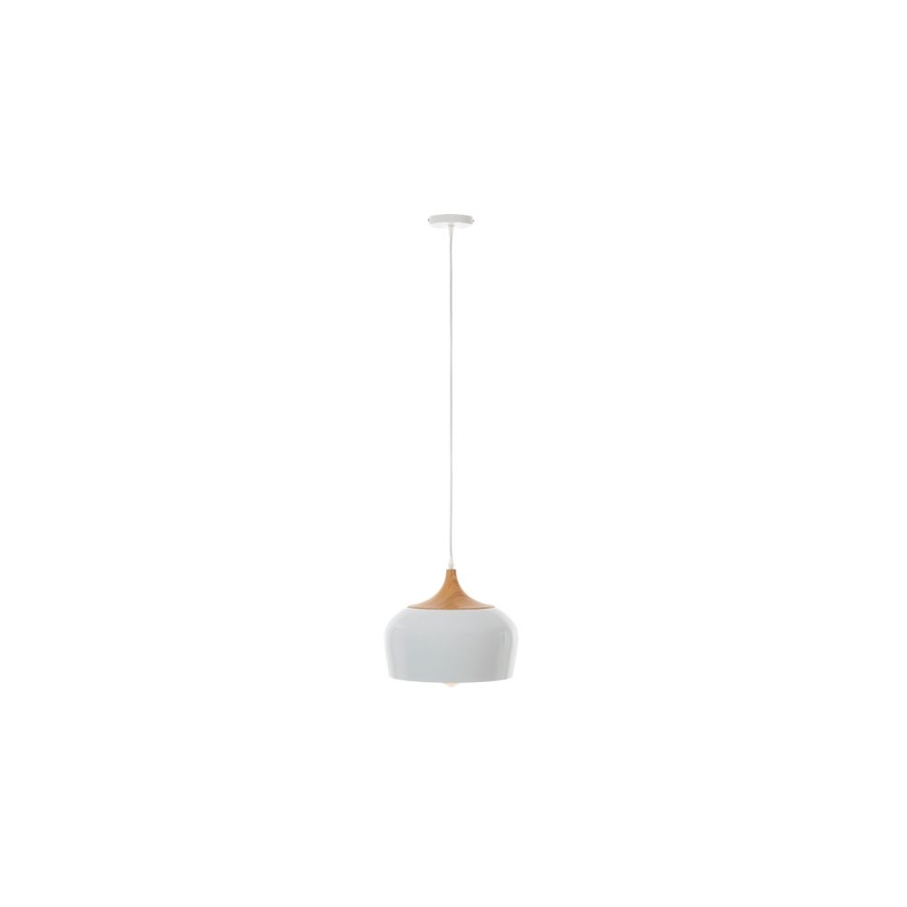 Artekko Aluminum Φωτιστικό Οροφής Μονόφωτο (Ε27) Λευκό Αλουμίνιο/Ξύλο (31x31x20)cm Artekko 023-3320
