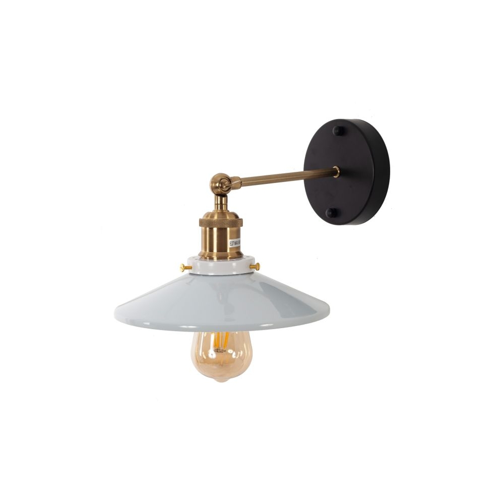 Artekko Aluminum Φωτιστικό Απλίκα Μονόφωτο (Ε27) Λευκό/Χρυσό με Καθρέφτη (24x24x14)cm Artekko 023-3324
