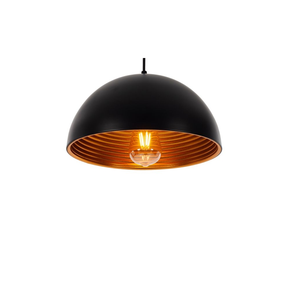 Artekko Aluminum Φωτιστικό Οροφής Μονόφωτο (Ε27) Μαύρο/Μπρονζέ (31x31x19)cm Artekko 023-3330