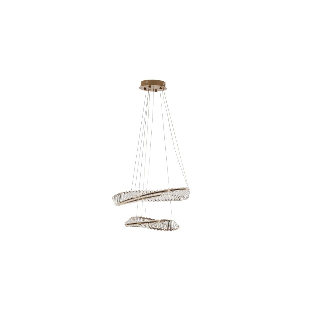 Artekko Iron Φωτιστικό Οροφής LED Χρυσό Μεταλλικό με Κρύσταλλα (82x82x20)cm 20w 3000K Artekko 023-3368