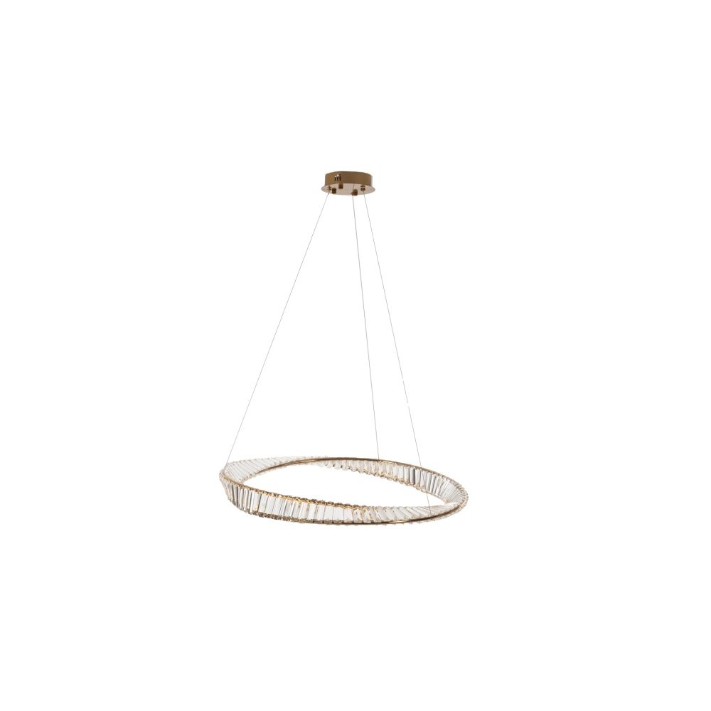 Artekko Iron Φωτιστικό Οροφής LED Χρυσό Μεταλλικό με Κρύσταλλα (82x82x20)cm 9w 3000K Artekko 023-3371