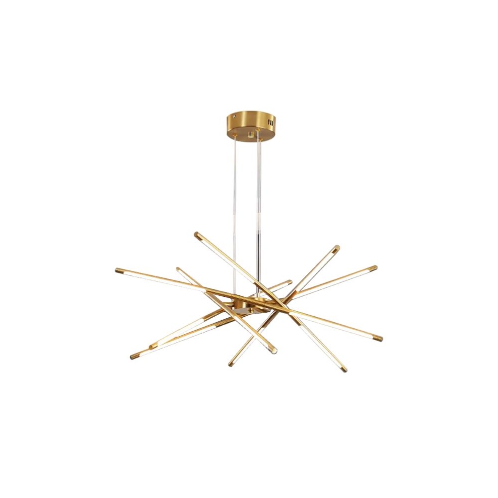 Artekko Iron Φωτιστικό Οροφής LED Χρυσό Μεταλλικό (80x80x60)cm 12w 3000K Artekko 023-3373