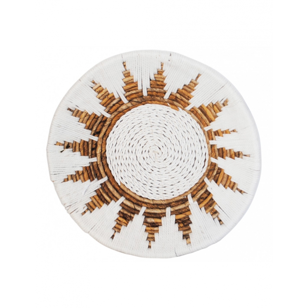 Διακ.τοίχου ABACA λευκό/καφέ Φ40Χ8 Plastona 024.305521C