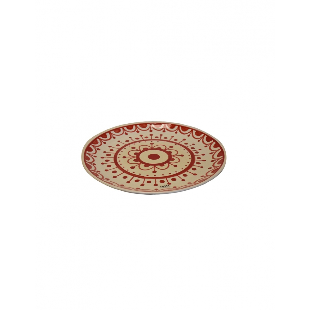 Πιάτο διακοσμ.κεραμ.χειροποίητο 30εκ. Red mandala Plastona 026.0029