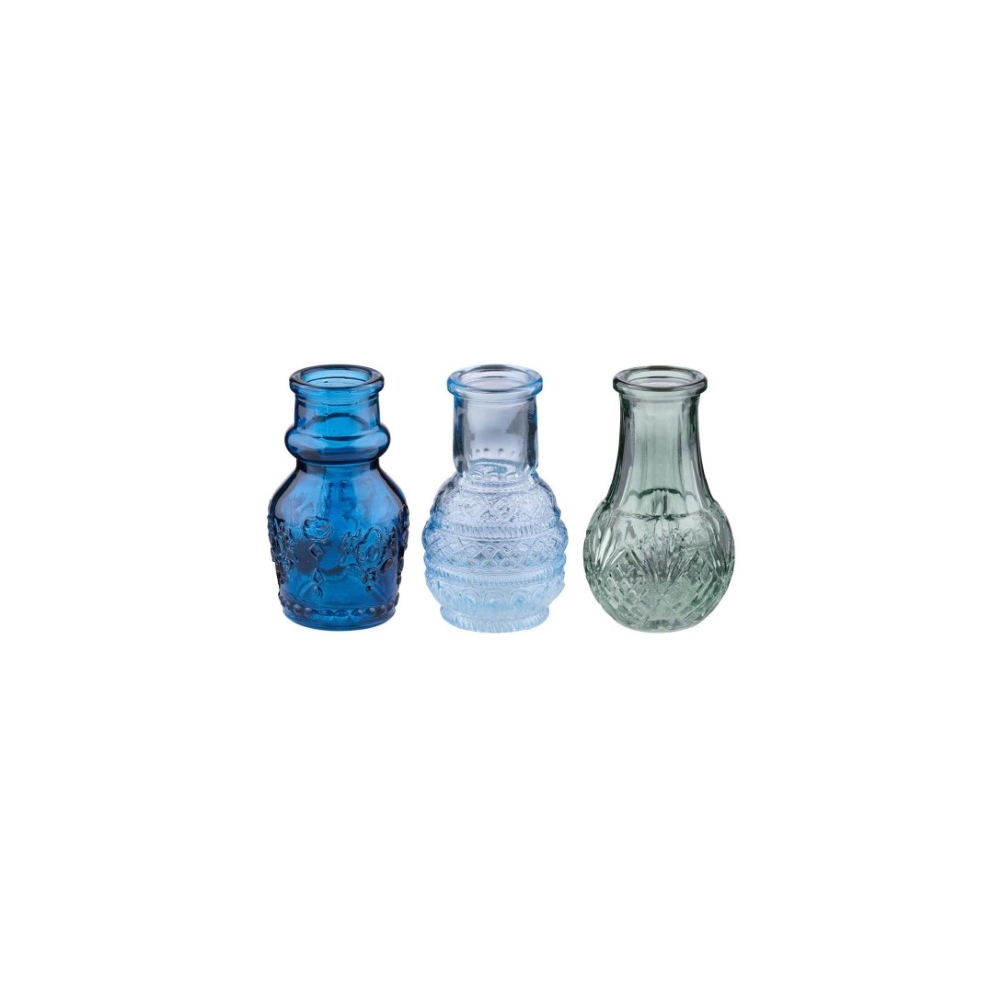 Βάζο γυάλινο 3χρώματα 4x8cm Plastona 03.24208