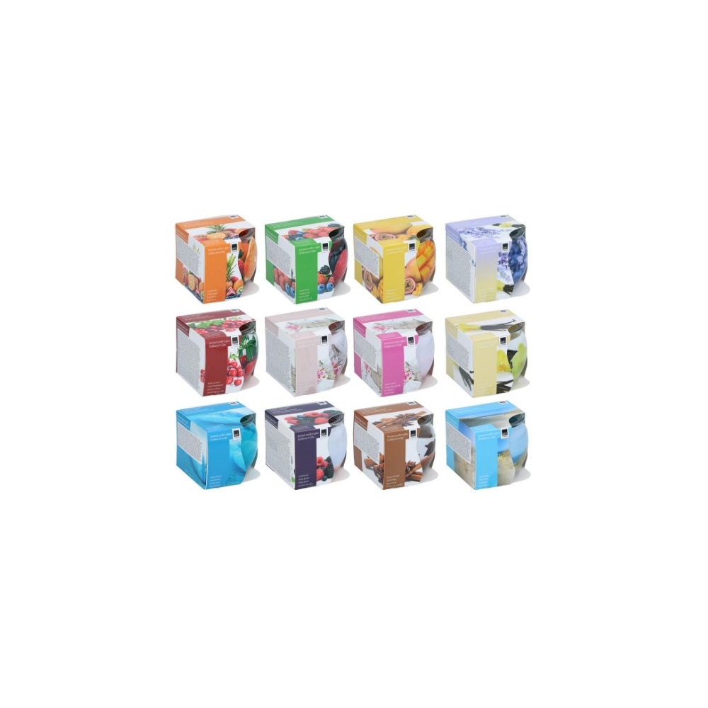 Κερί σε γυάλ.ποτήρι 12αρώματα 9x8 cm Plastona 03.25978