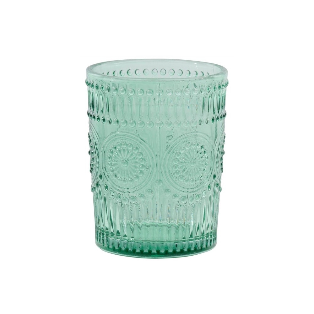 Ποτήρι νερού πράσινο s/4 κλασικό 240ml/7,8x10cm Plastona 03.32286