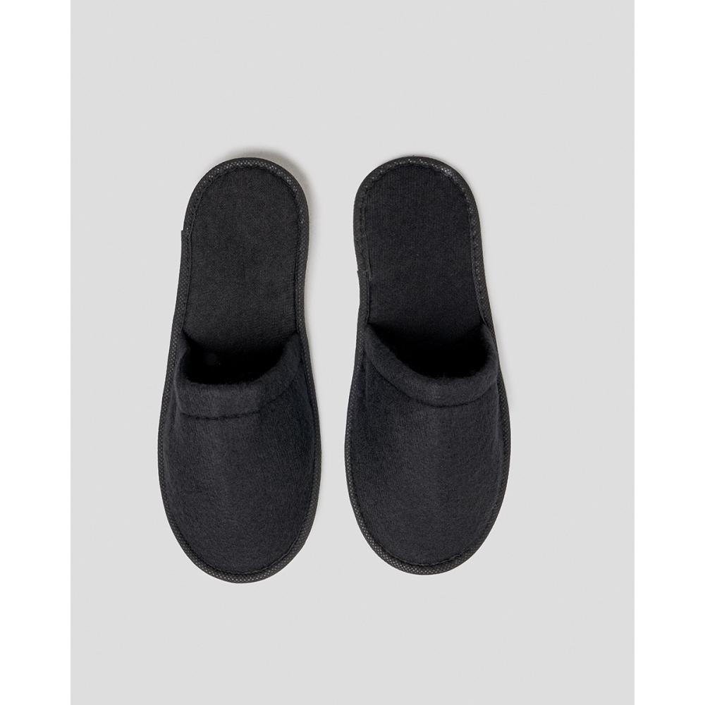 Πετσετέ Μαύρες Κλειστές Παντόφλες Slipper One Size Μαύρο Pennie 380025-12