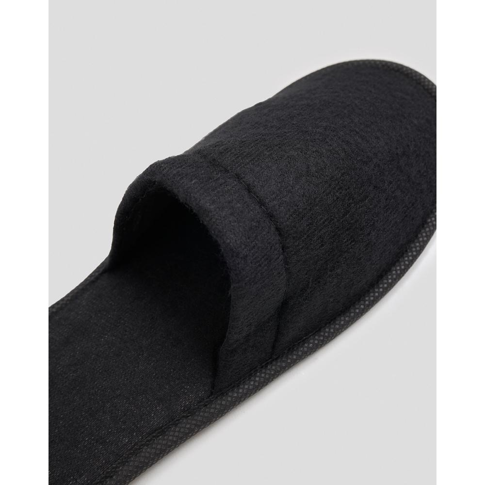 Πετσετέ Μαύρες Κλειστές Παντόφλες Slipper One Size Μαύρο Pennie 380025-12