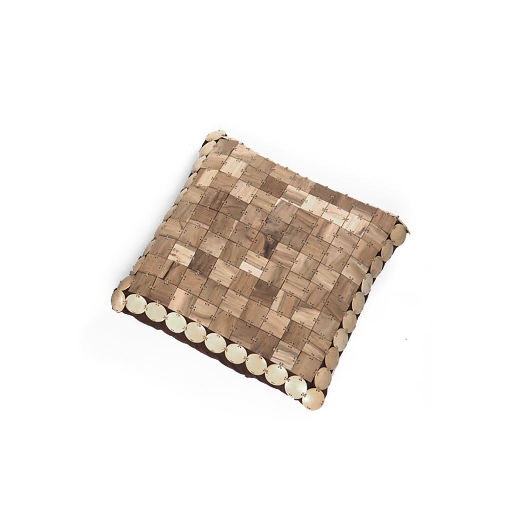 Μαξιλάρι με chips από Teak & Καρύδα 45x45cm Zaros WK106