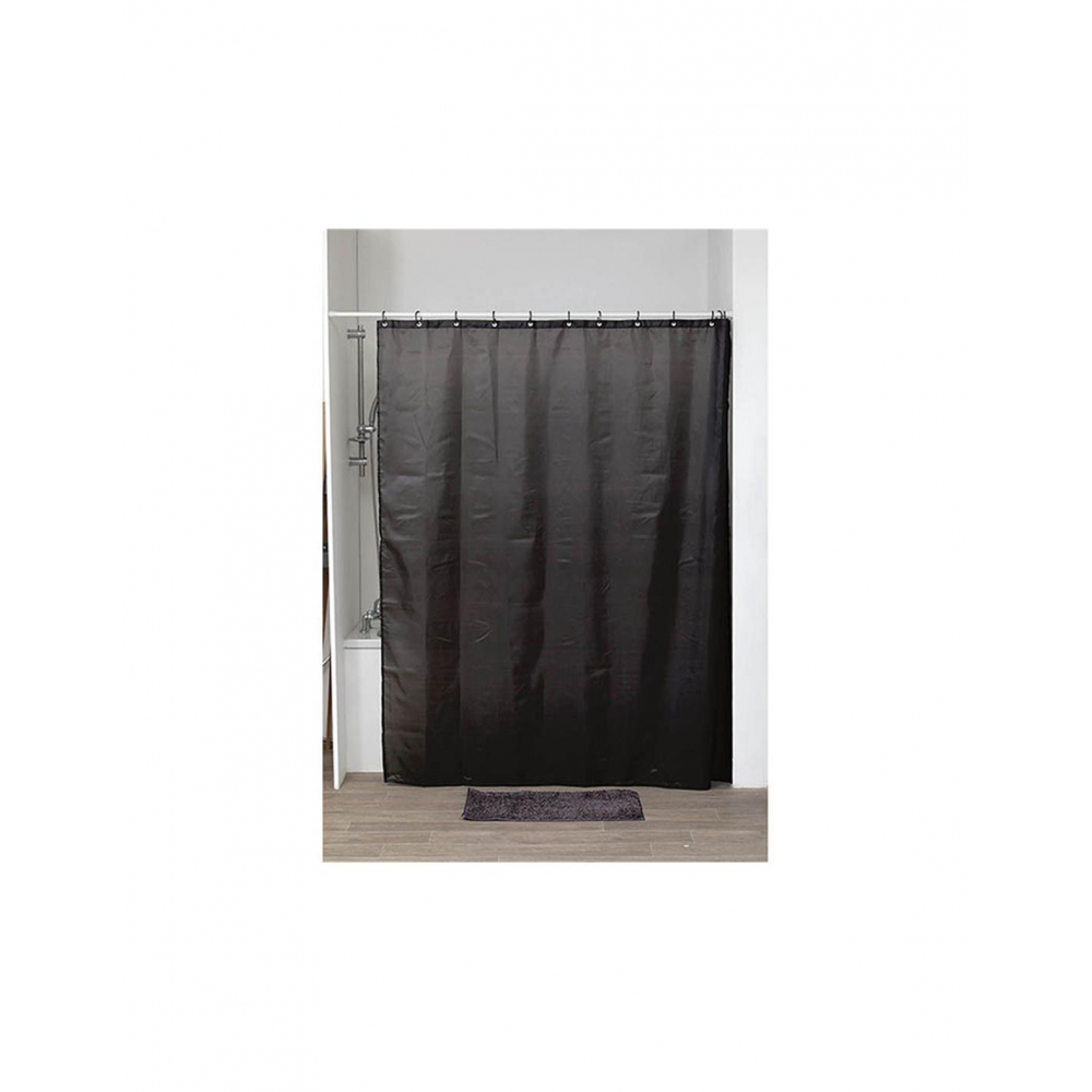 Κουρτίνα μπάνιου polyester BLACK 180Χ200 Plastona 06.1204103
