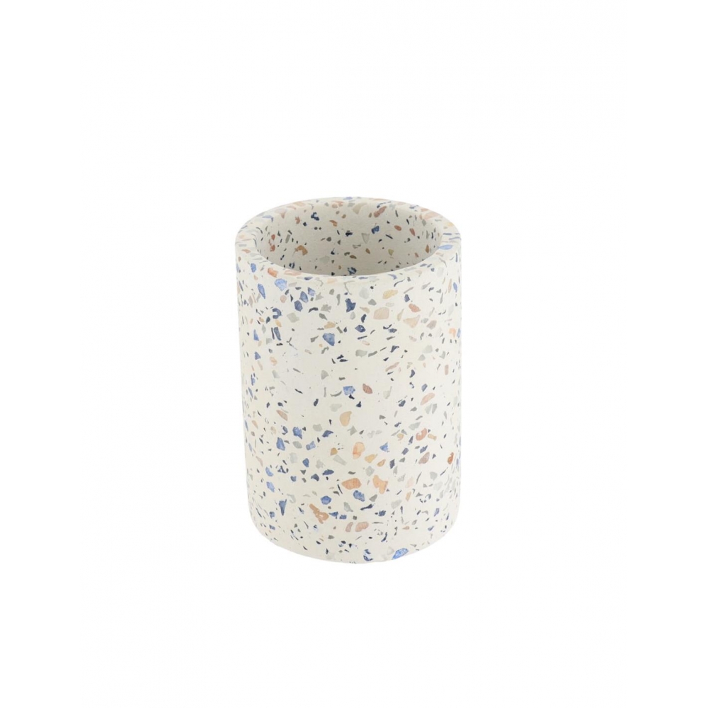 Ποτήρι μπάνιου cement μωσαικό 7x13cm Plastona 06.61166672