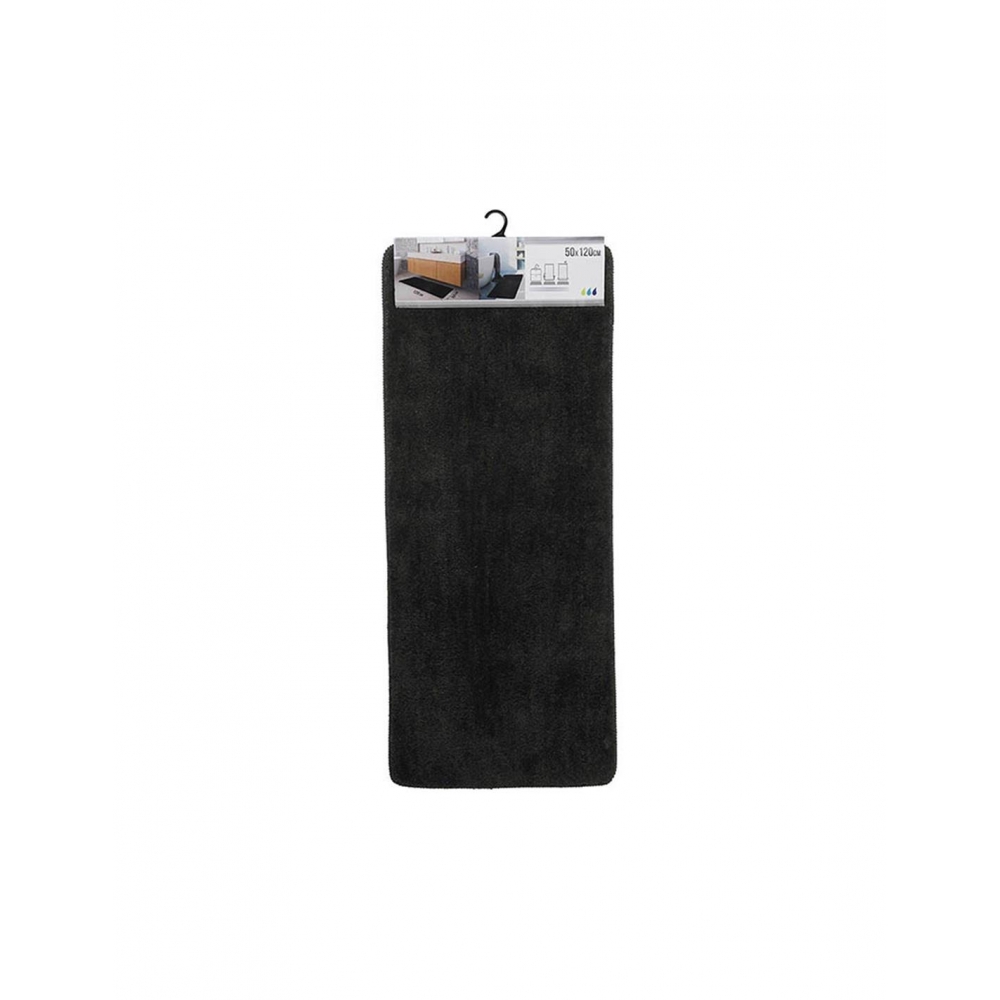 Χαλί μπάνιου microfibre  50X120 μαύρο Plastona 06.7741103