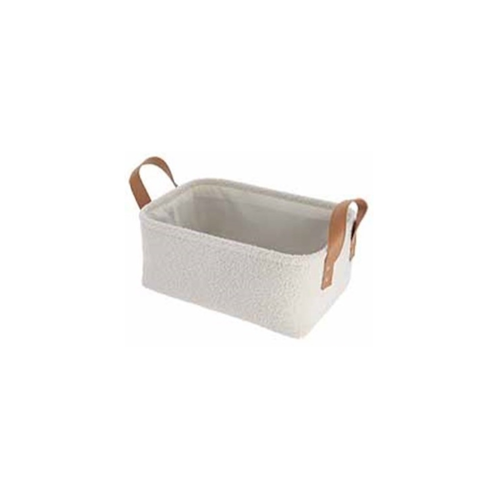 Καλάθι οργάνωσης λευκό/καφέ χερούλια 44X31X17cm Plastona 06.882510401