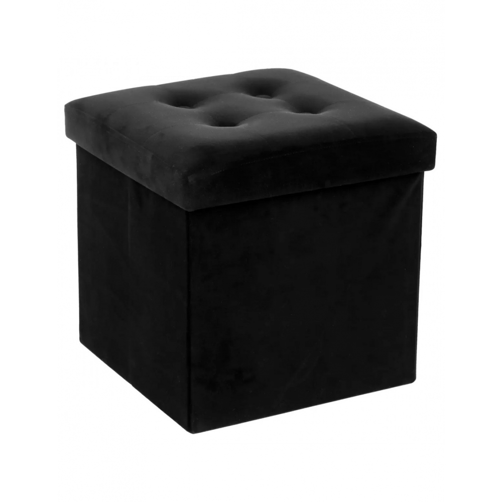 Σκαμπώ μπαούλο μαύρο 38 x 38 x38 cm Plastona 07.121470H
