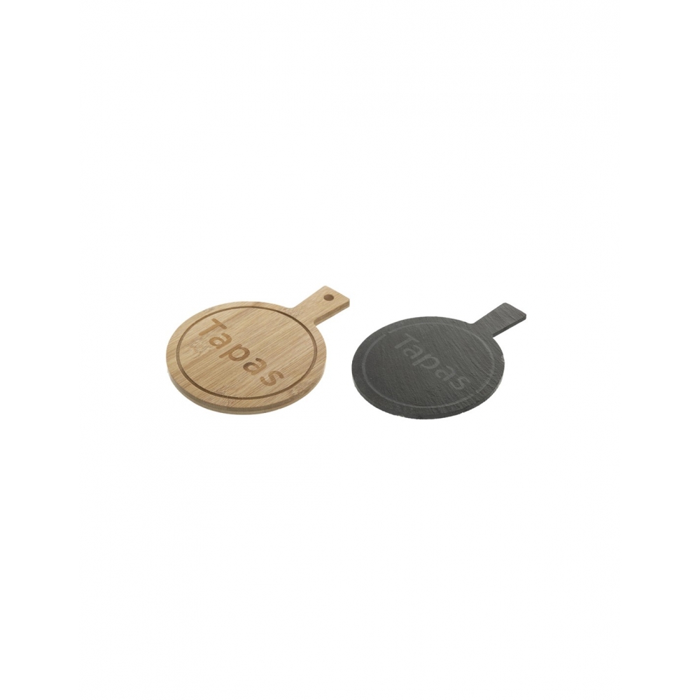 Βάση bamboo & σχιστόλιθος για tapas 2χρ. Φ 14.5 Plastona 07.154220