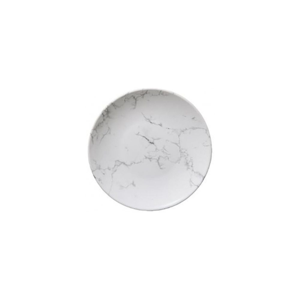Πιάτο κεραμ.geom.marble λευκό  Φ19 Plastona 07.154727A