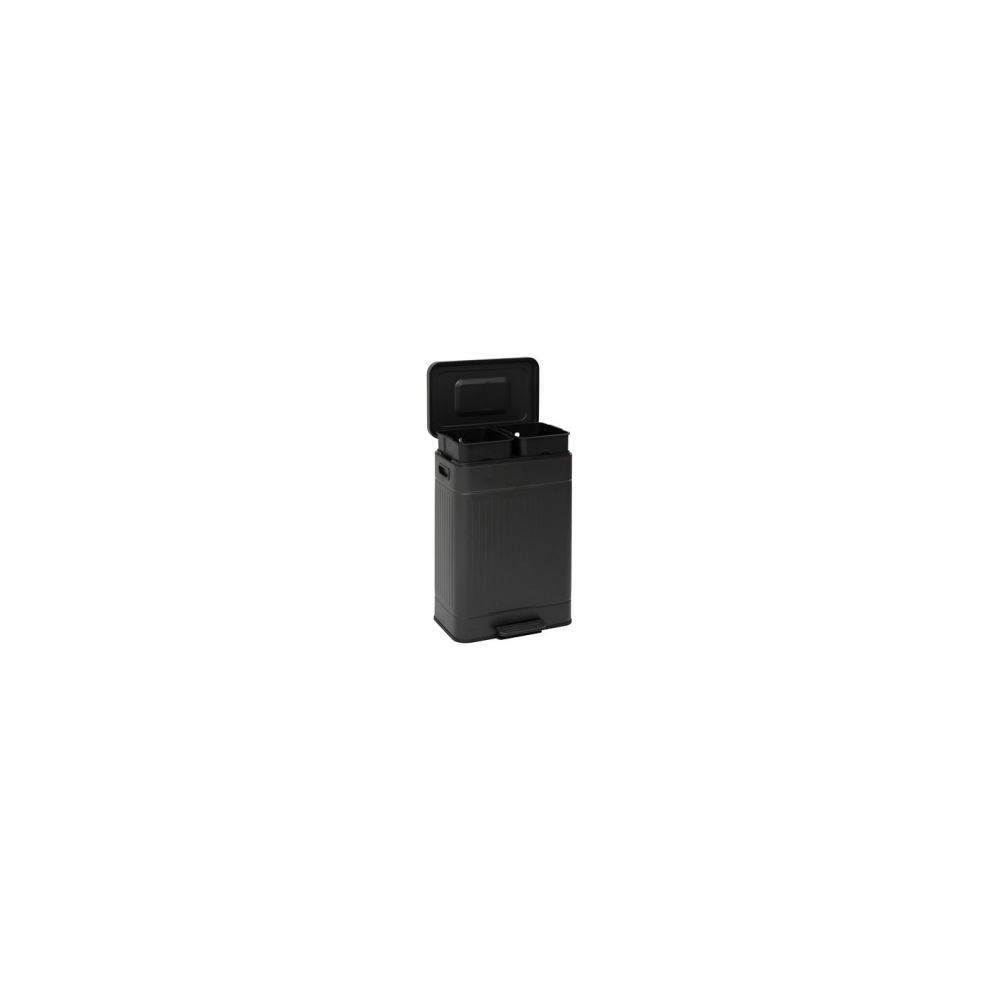 Κάδος απορριμμάτων μαύρος μεταλ. 2x30l/45,5 x 36,5 x 67 cm Plastona 07.214561
