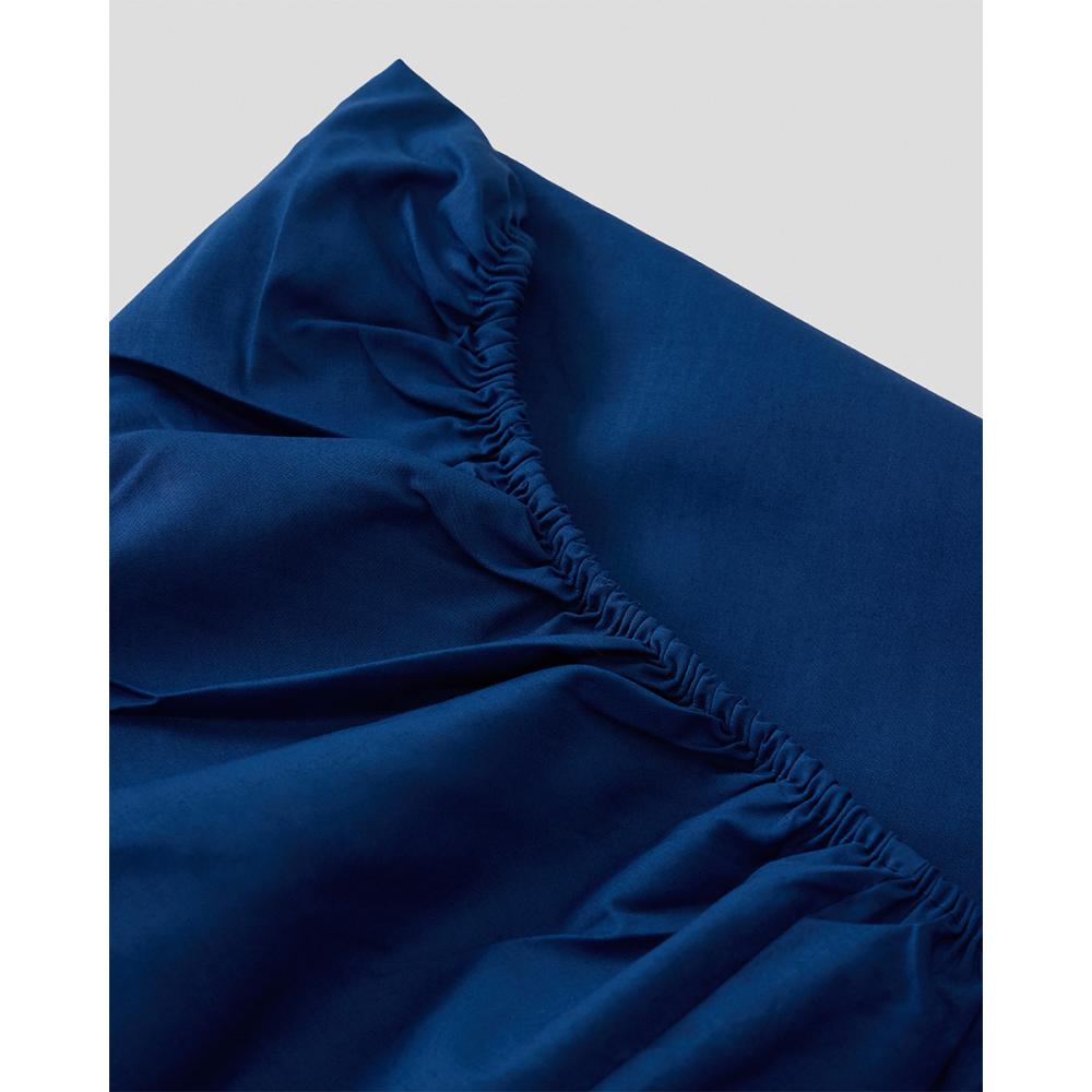 Βαμβακερό Blue Navy Σεντόνι με Λάστιχο Zonar Υπέρδιπλη (160x200+35cm) Μπλε Navy Pennie 072635-64
