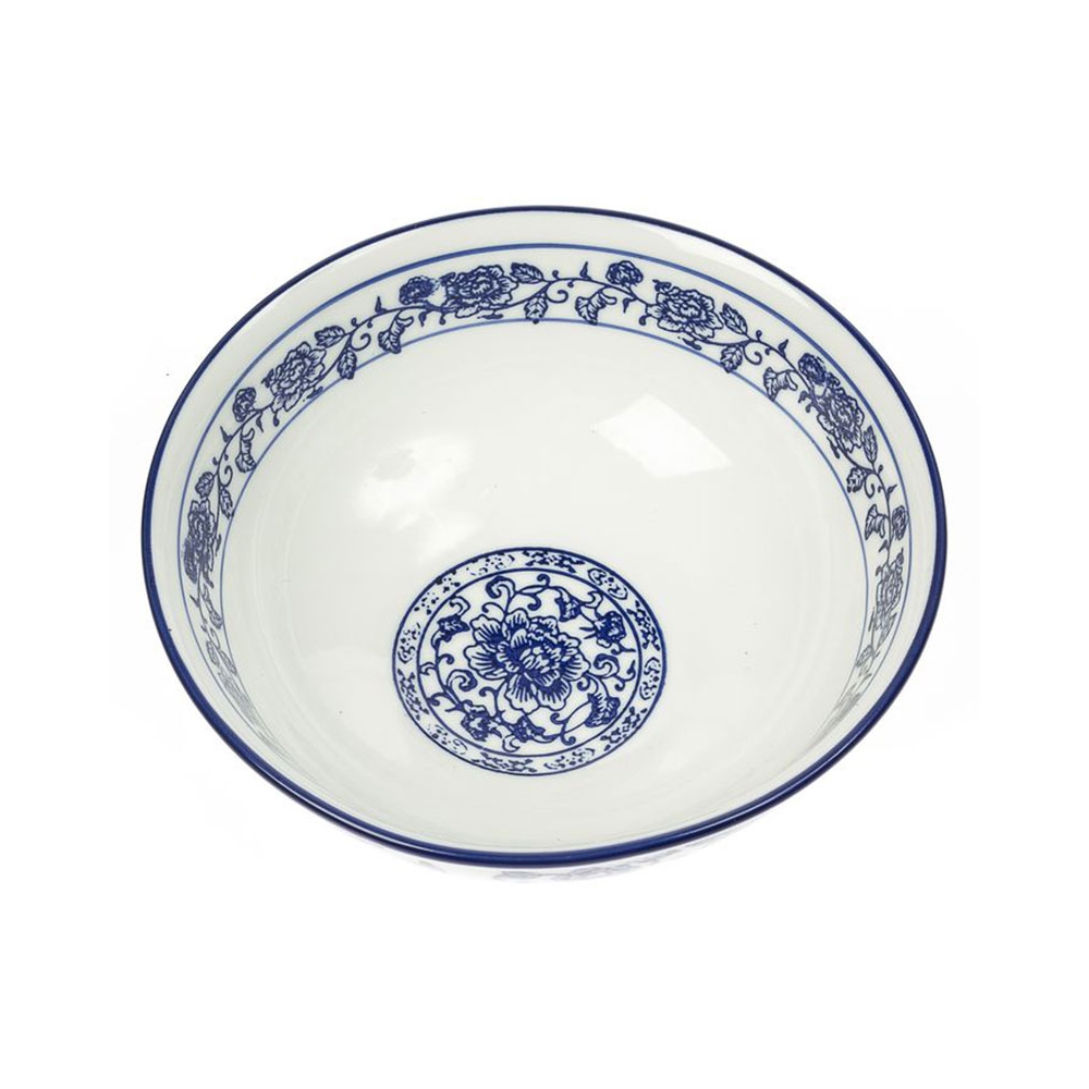 Artekko Floral Μπολ Σαλάτας Πορσελάνης Λευκό/Μπλε (16.5x16.5)cm Artekko 082-2202