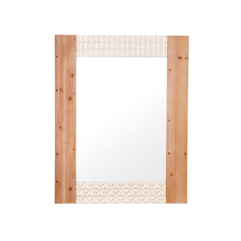 Ξύλινος καθρέπτης ορθογώνιος 95x10x75 Fylliana 1-150-82-005
